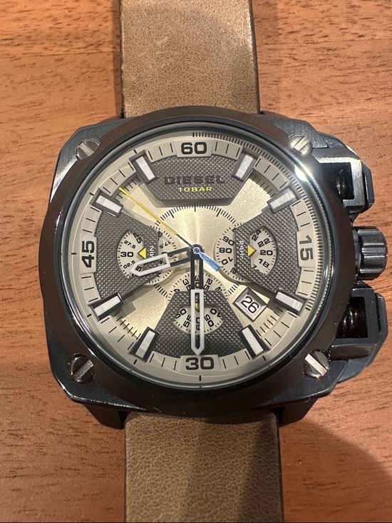 Diesel Other - Diesel Chronograph Watch - Tan Strap & Cream Dial